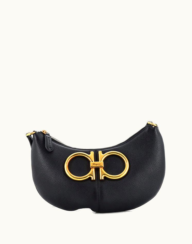 Salvatore Ferragamo Salvatore Ferragamo Maxi Gancio Hobo Leather Small