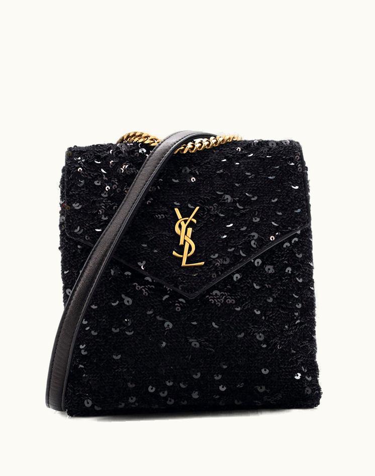Saint Laurent Saint Laurent Double Flap Bag Chevron Sequins