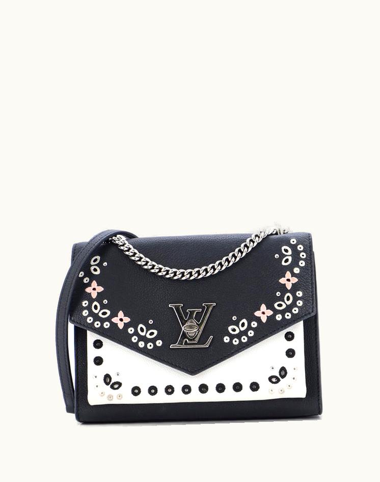Louis Vuitton Louis Vuitton Mylockme Handbag Embroidered Leather BB