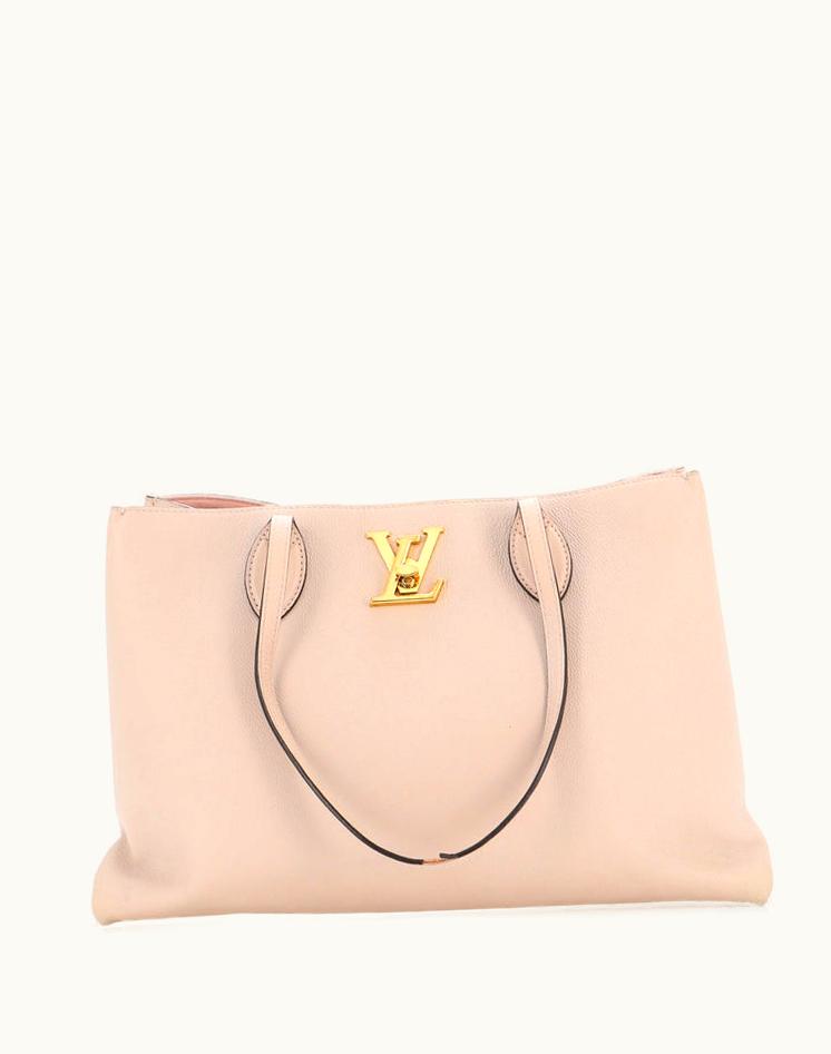 Louis Vuitton Louis Vuitton Lockme Shopper Tote Leather Neutral Pink Gold