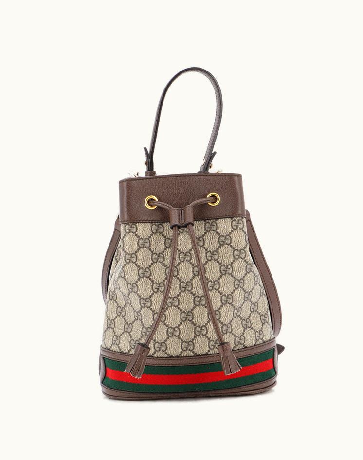 Gucci Gucci Ophidia Bucket Bag GG Coated Canvas Small