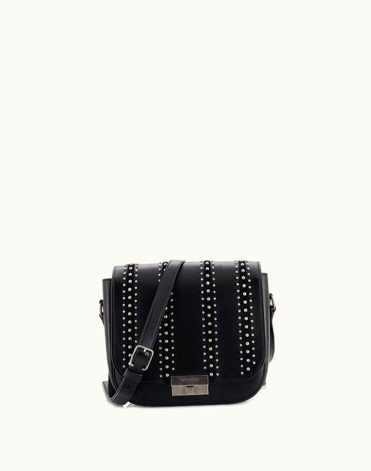 Saint Laurent Saint Laurent Betty Flap Satchel Studded Leather With Suede Medium