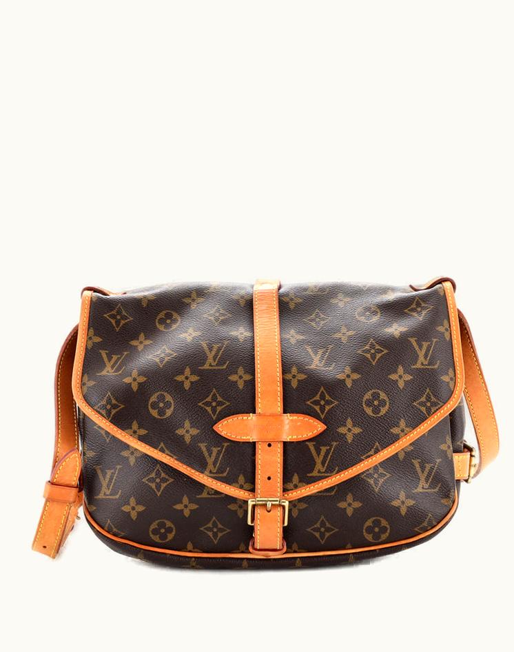 Louis Vuitton Louis Vuitton Saumur 30 Handbag Monogram Canvas Brown