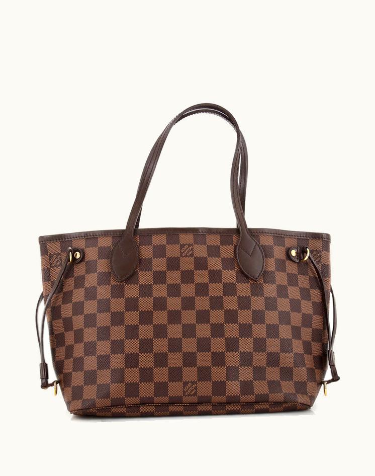Louis Vuitton Louis Vuitton Neverfull Damier PM Tote Brown Canvas Gold Hardware