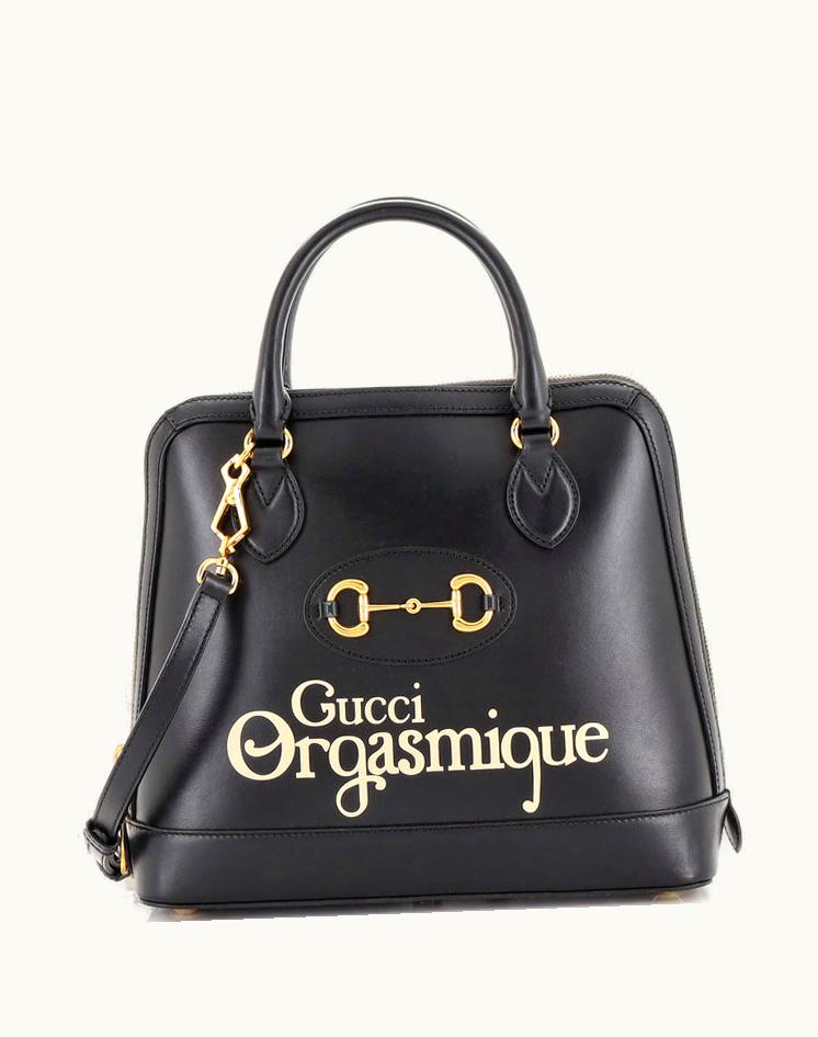 Gucci Gucci Horsebit 1955 Top Handle Bag Printed Leather Medium