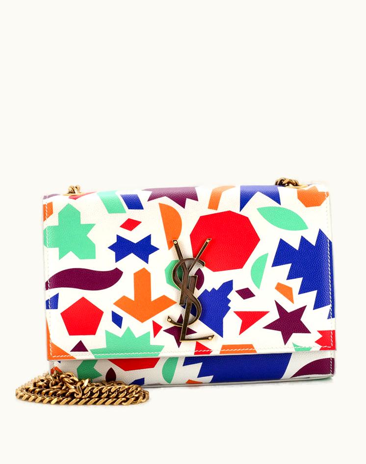 Saint Laurent Saint Laurent Classic Monogram Crossbody Bag Printed Leather Small