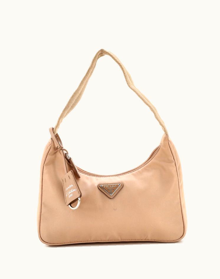 Prada Prada Re-Edition 2000 Hobo Tessuto Mini Nylon Silver Mini Bag