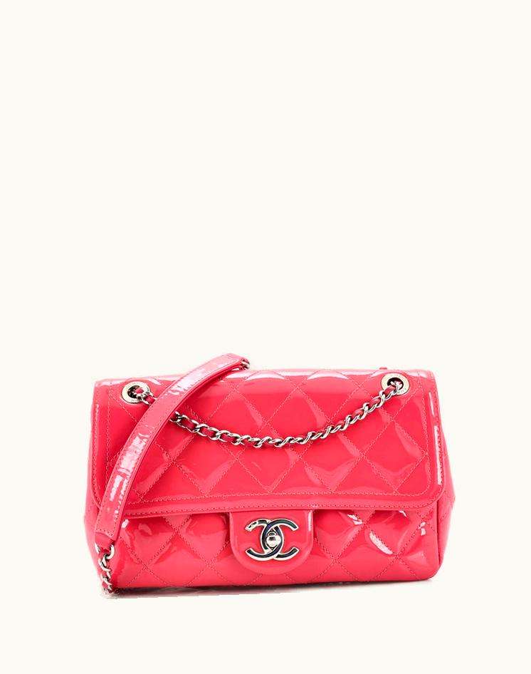 Chanel Chanel Coco Shine Flap Bag Quilted Patent Small