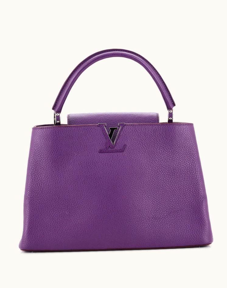 Louis Vuitton Louis Vuitton Capucines Bag Leather MM Purple