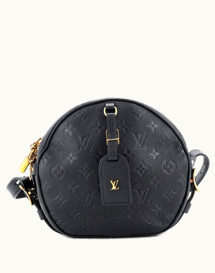 Louis Vuitton Louis Vuitton Boite Chapeau Souple Bag Monogram Empreinte Leather MM in Black Gold