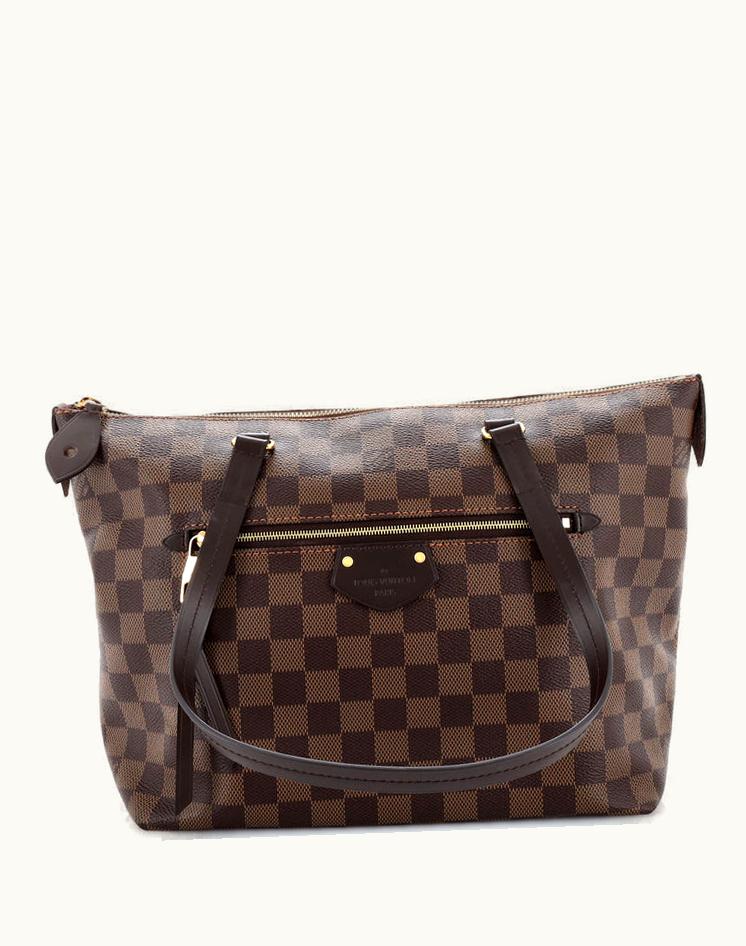 Louis Vuitton Louis Vuitton Iena Tote Damier PM Coated Canvas Brown Gold