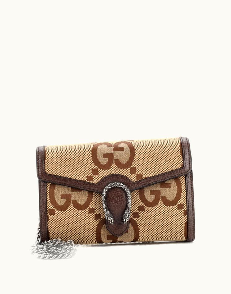 Gucci Gucci Dionysus Chain Wallet Jumbo GG Canvas Small
