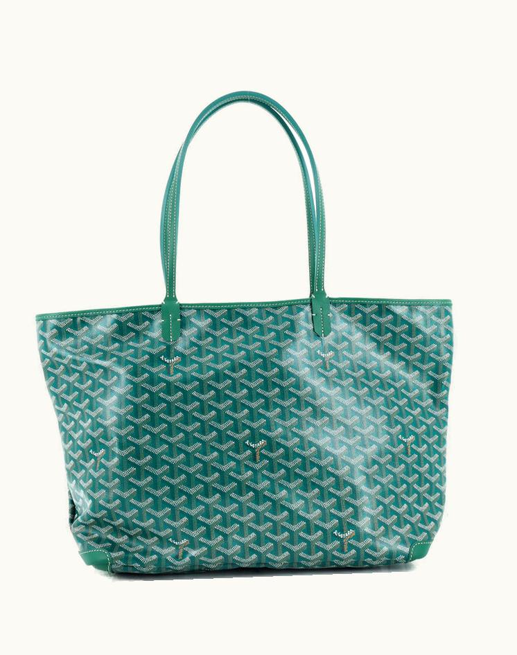 Goyard Artois Tote Coated Canvas MM Green Silver