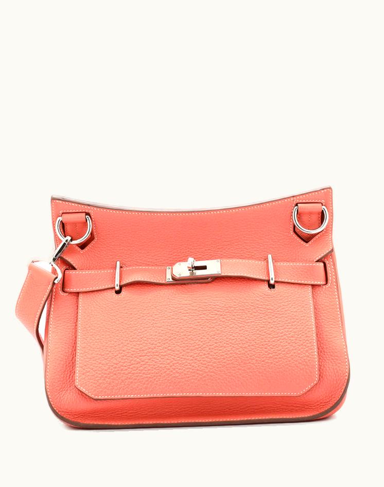 Hermès Hermès Jypsiere Bag Clemence 28 Pink Leather Palladium