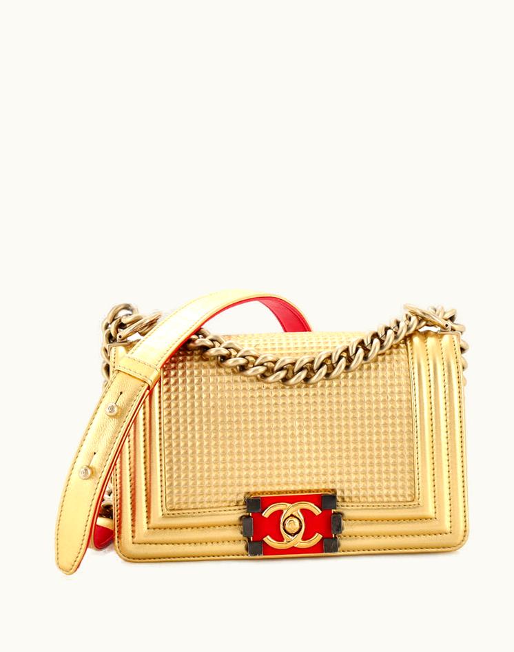 Chanel Chanel Boy Flap Bag Cube Embossed Lambskin Small