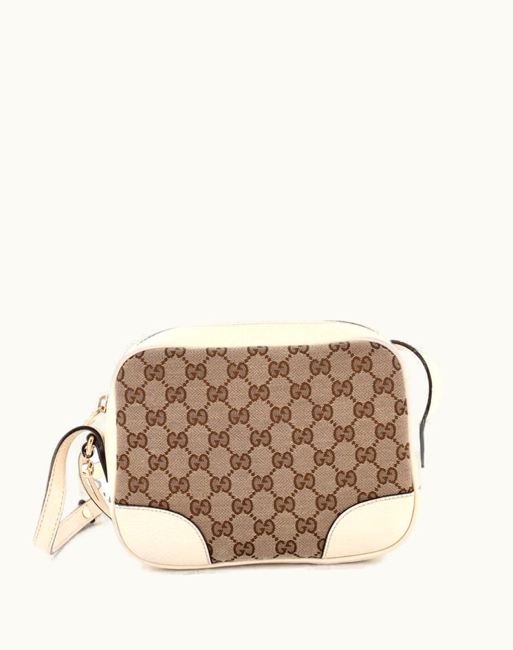 Gucci Gucci Bree Disco Crossbody Bag GG Canvas Mini Brown Neutral
