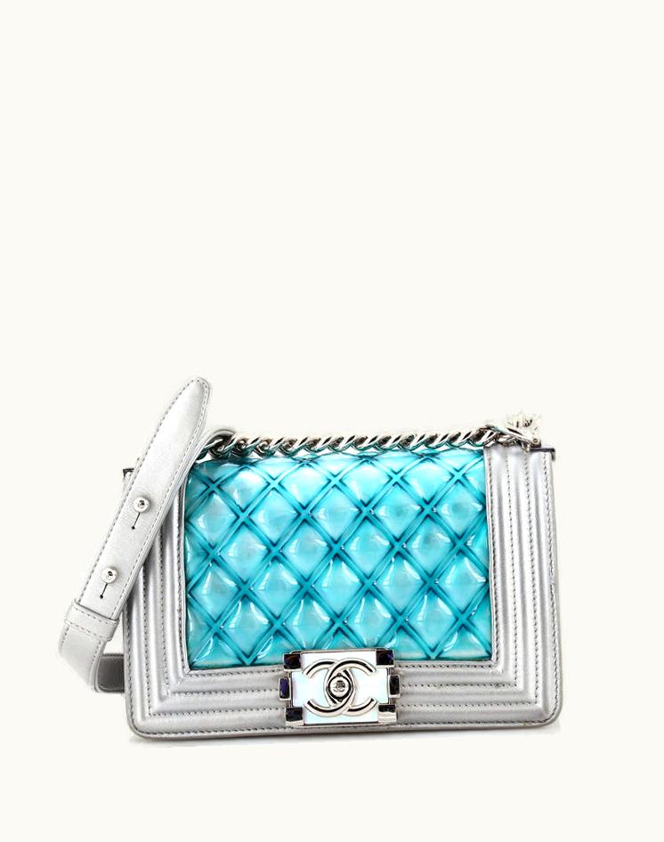 Chanel Chanel Boy Flap Bag Quilted Holographic Pvc Small