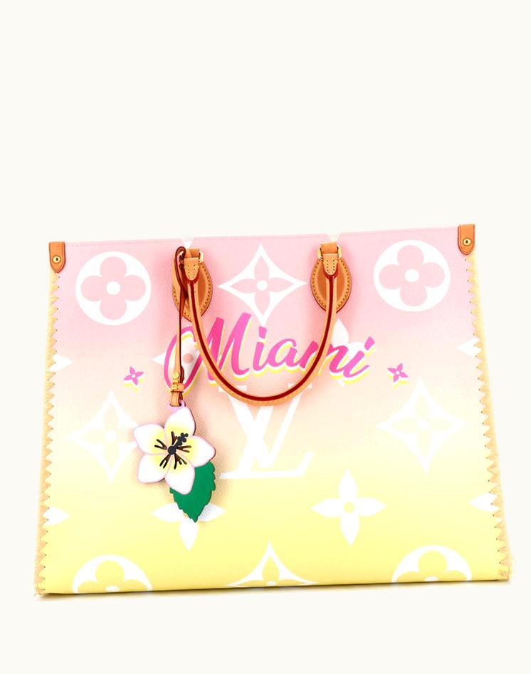 Louis Vuitton Louis Vuitton Onthego Tote Limited Edition Cities By The Pool Monogram Giant With Raffia GM