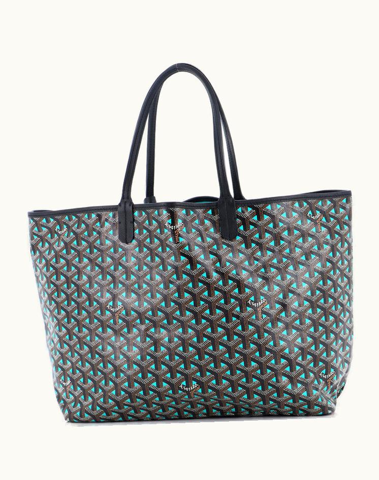 Goyard Saint Louis Tote Claire Voie Coated Canvas PM in Black/Green