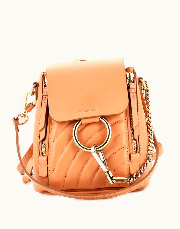 Chloe Chloe Faye Backpack Quilted Leather Mini