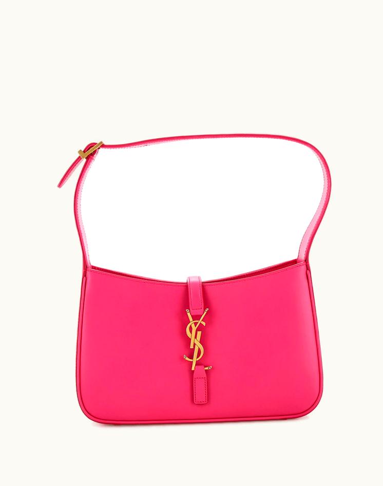 Saint Laurent Saint Laurent Le 5 A 7 Hobo Leather Small Pink