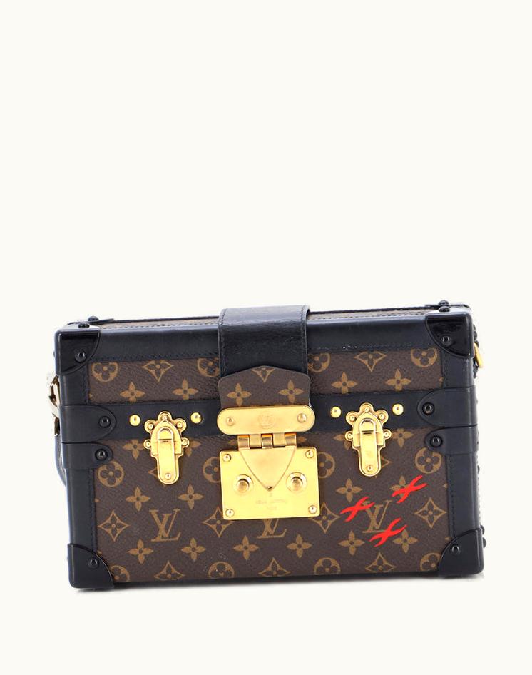 Louis Vuitton Louis Vuitton Petite Malle Handbag Monogram Canvas Brown