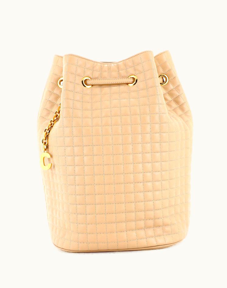 Celine Celine C Charm Bucket Backpack Quilted Leather Medium
