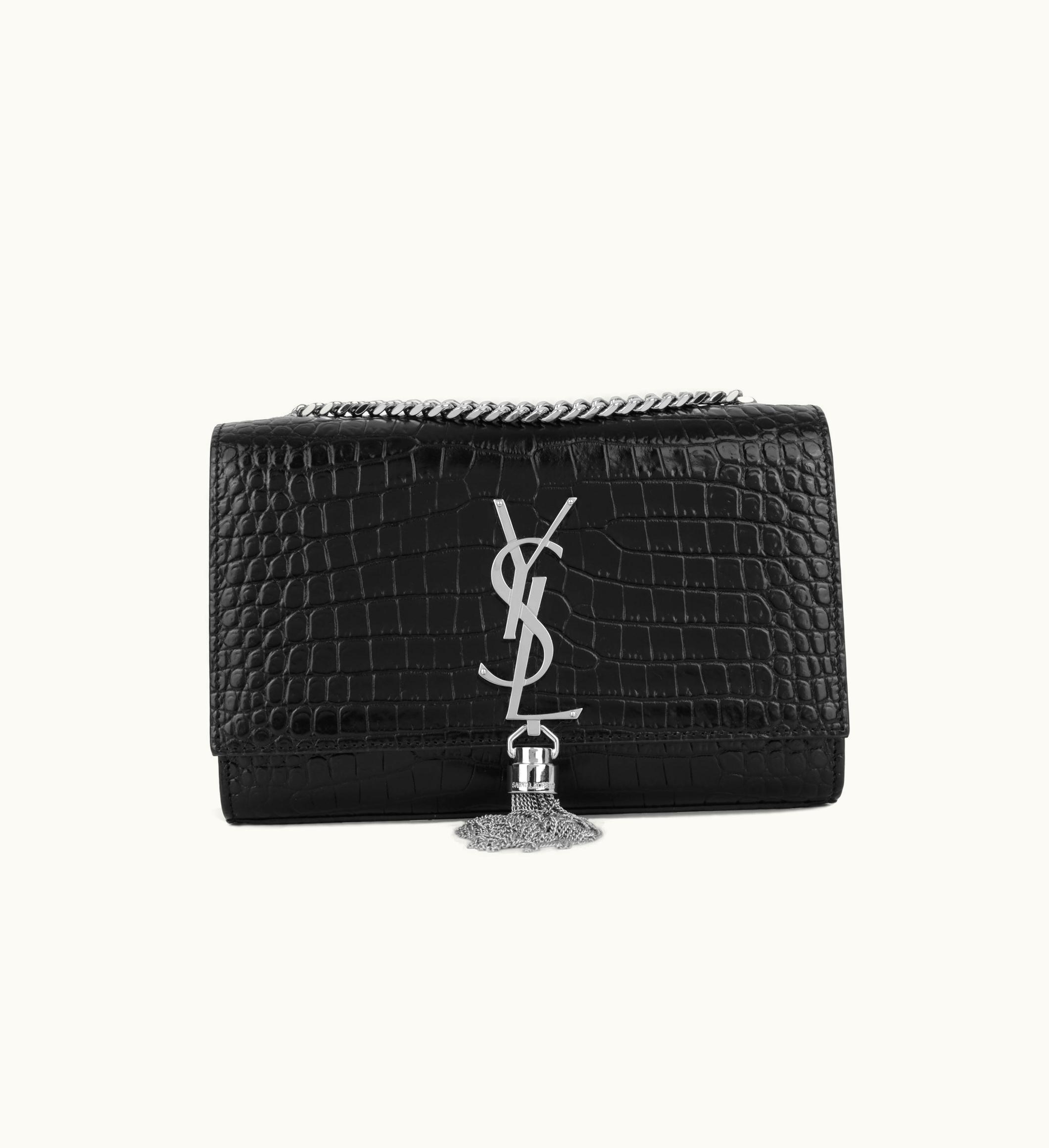 Saint Laurent Saint Laurent Small Kate Tassel Evening Bag Silver
