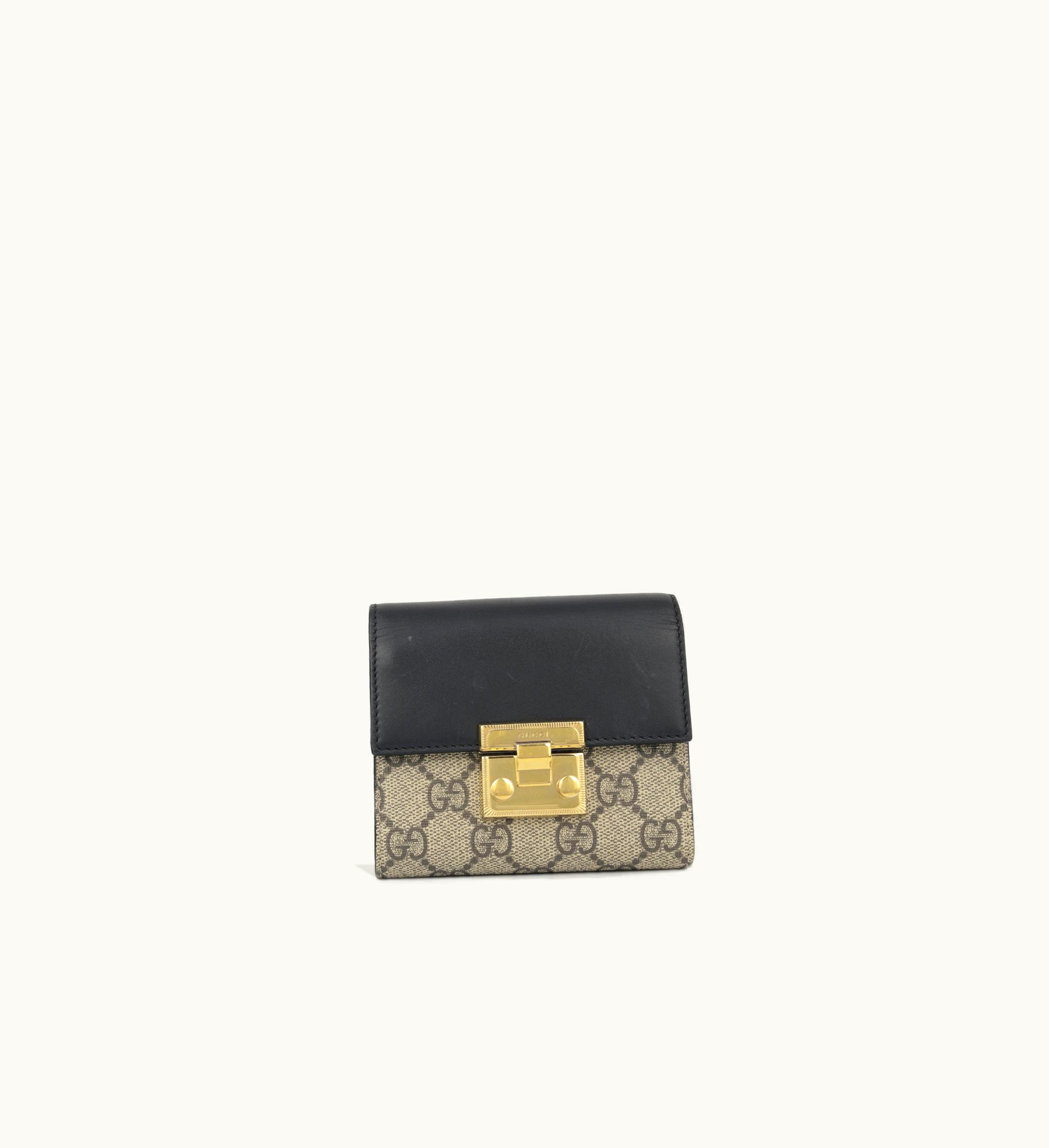 Gucci Gucci Padlock Flat GG Wallet