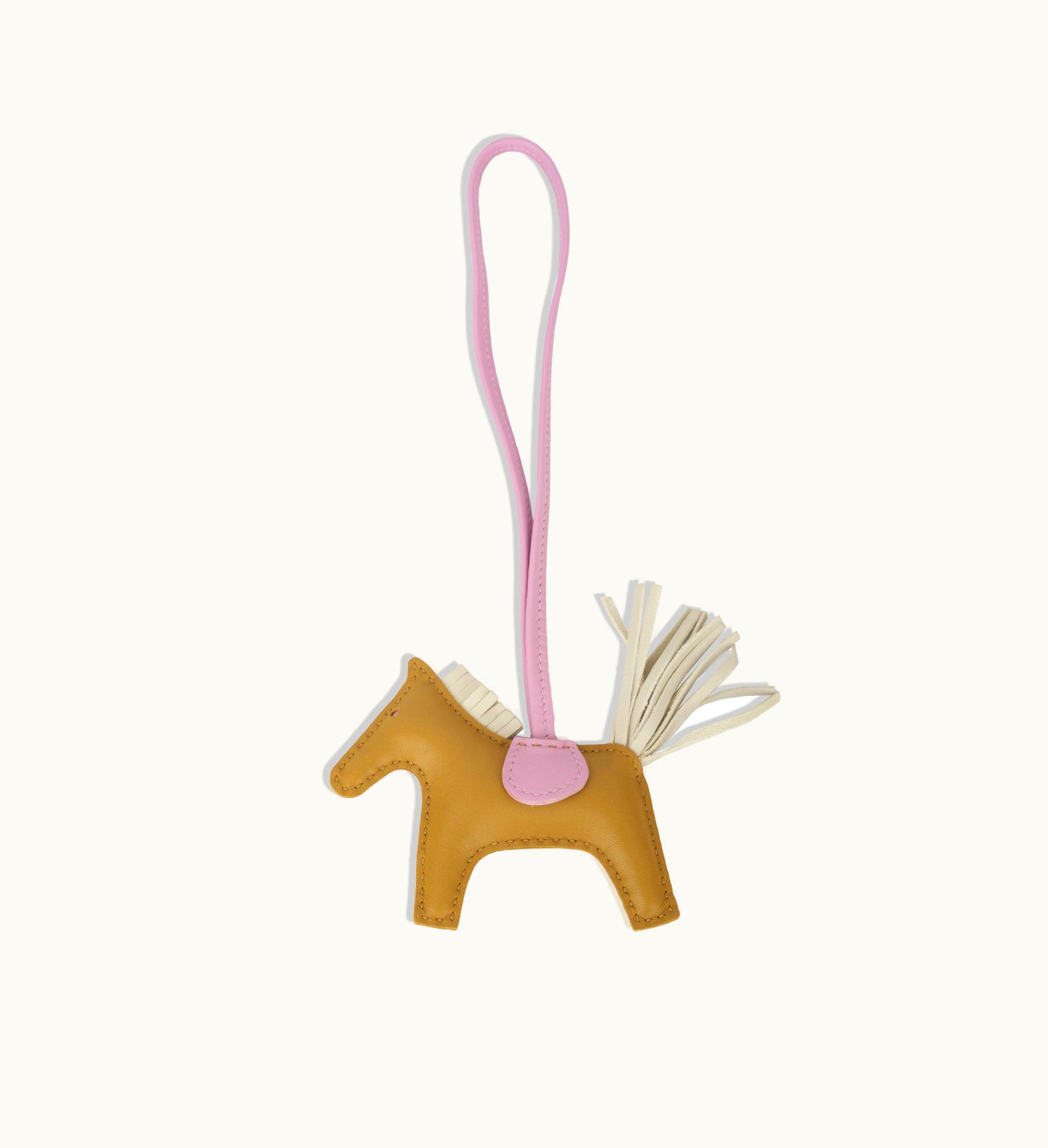 Hermès Hermès Rodeo PM Bag Charm in Neutral-Toned Leather