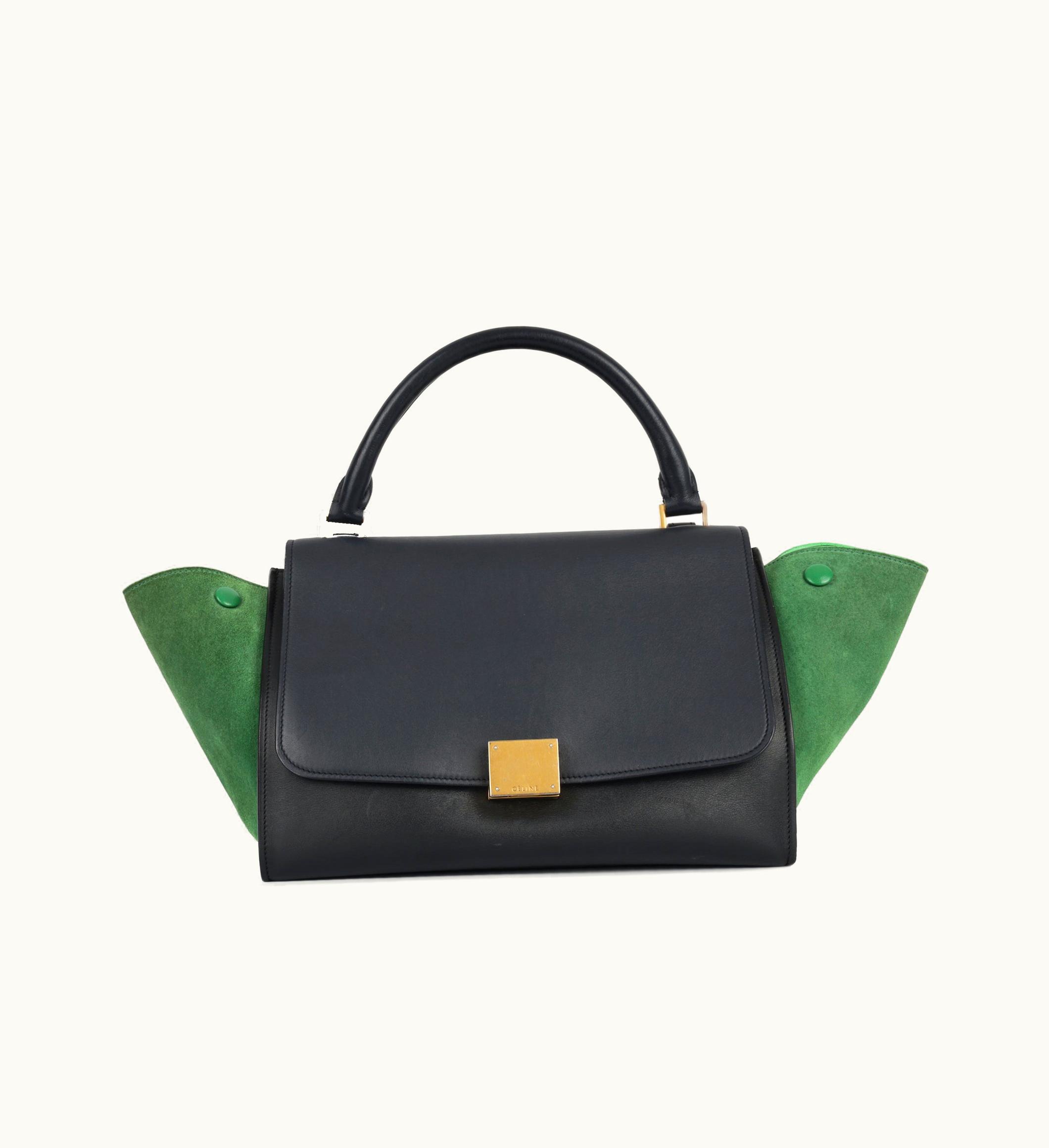 Celine Celine Trapeze Medium Handbag Black