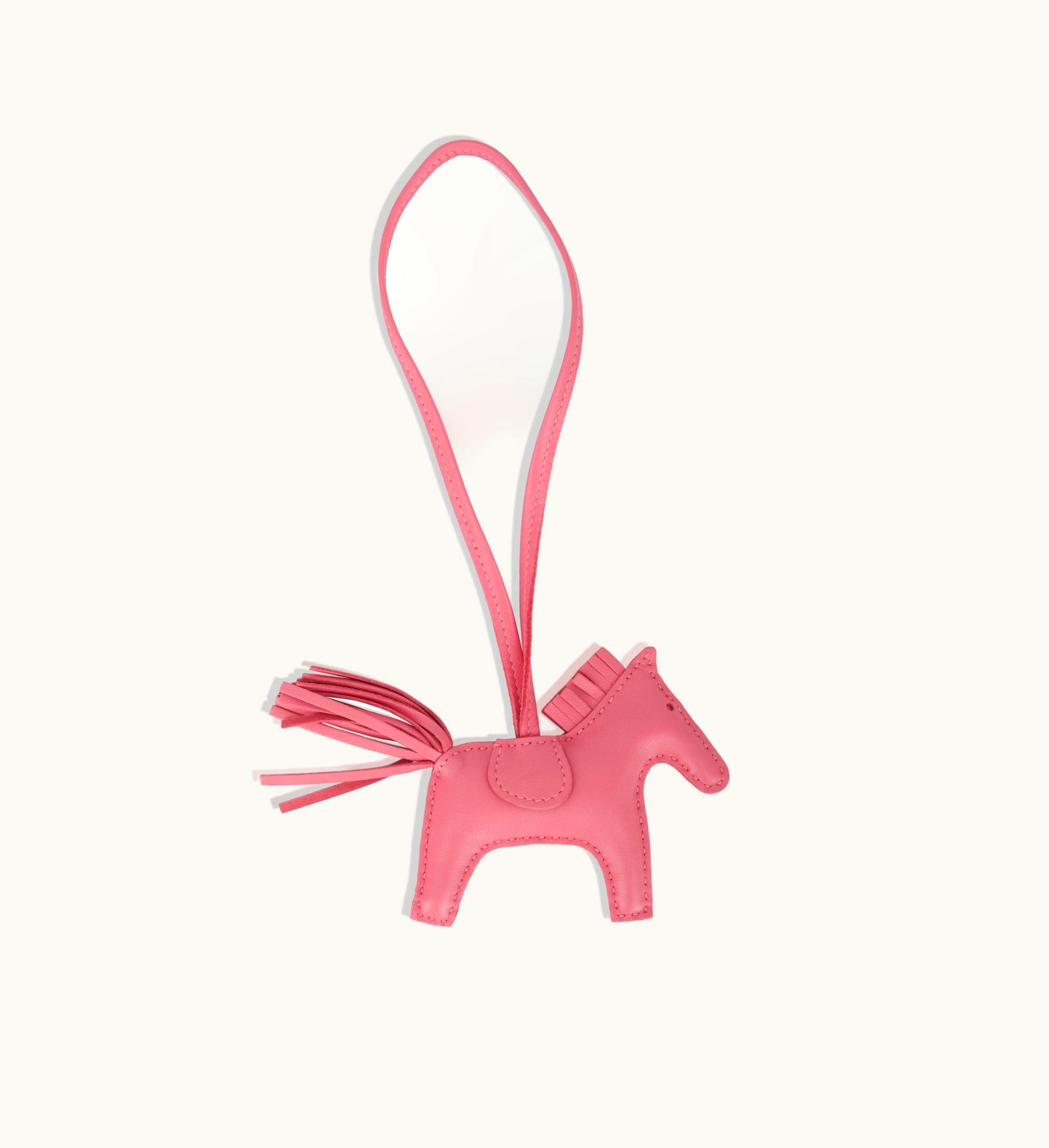 Hermès Hermès Rodeo Bag Charm PM Leather Rosewood