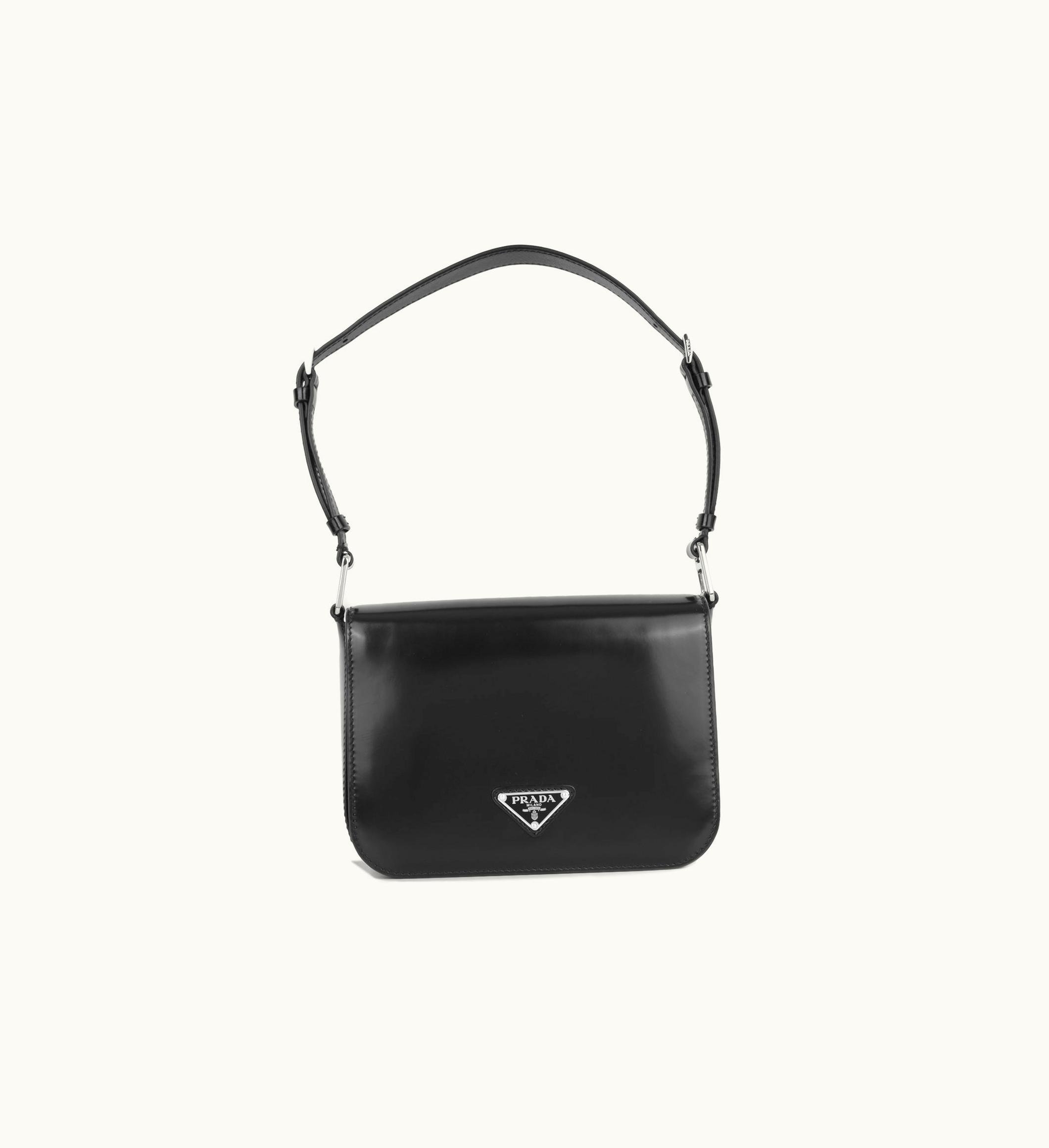 Prada Prada Brushed Leather Shoulder Bag