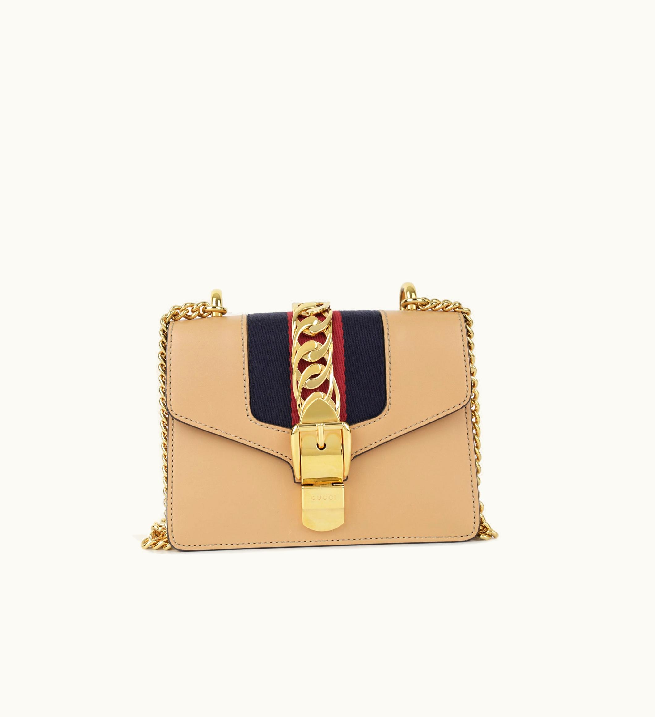 Gucci Gucci Sylvie Mini Bag Luxury Leather Red Blue