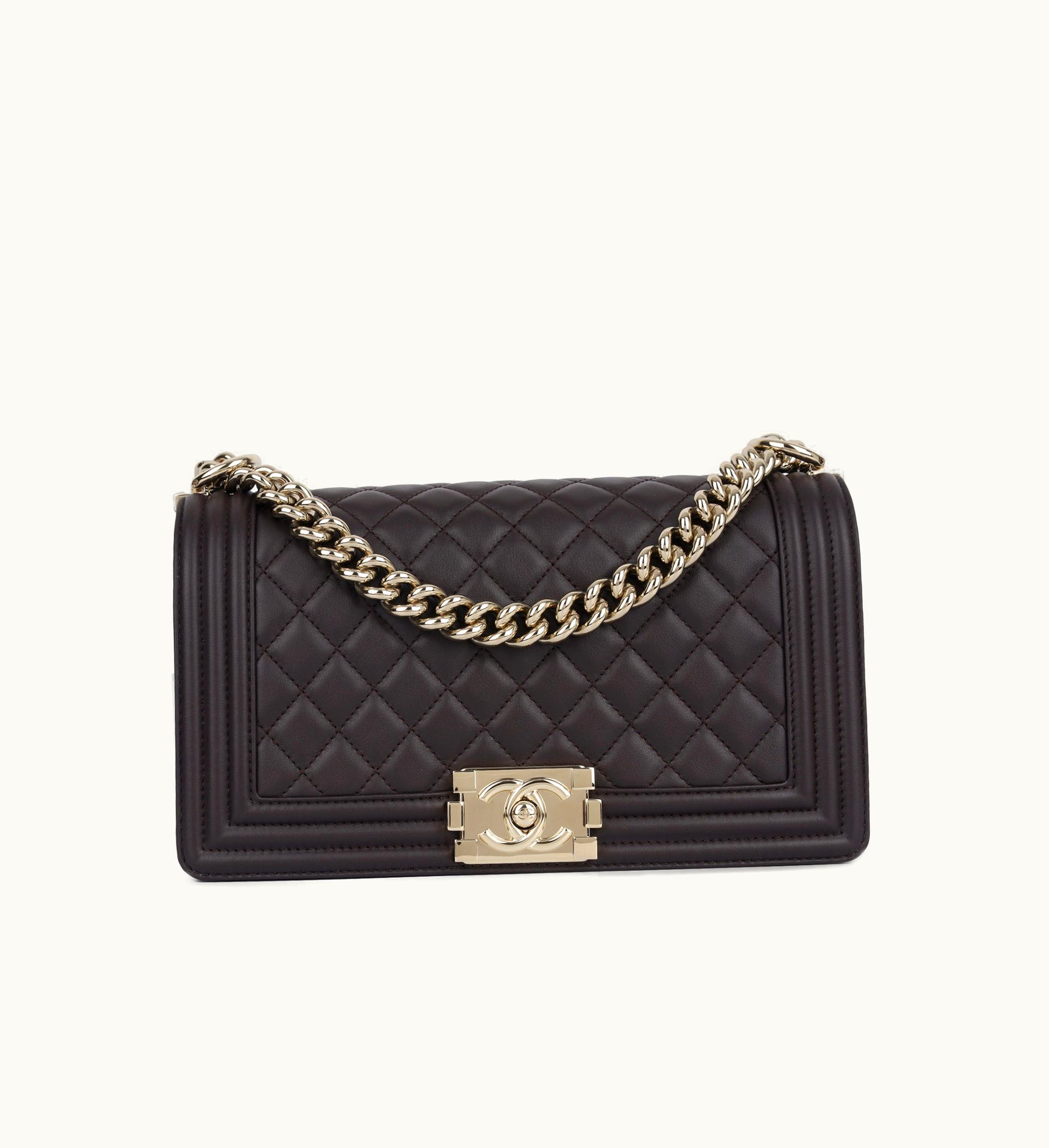 Chanel Chanel Boy Bag - Old Medium Calfskin Leather Shoulder Bag Black