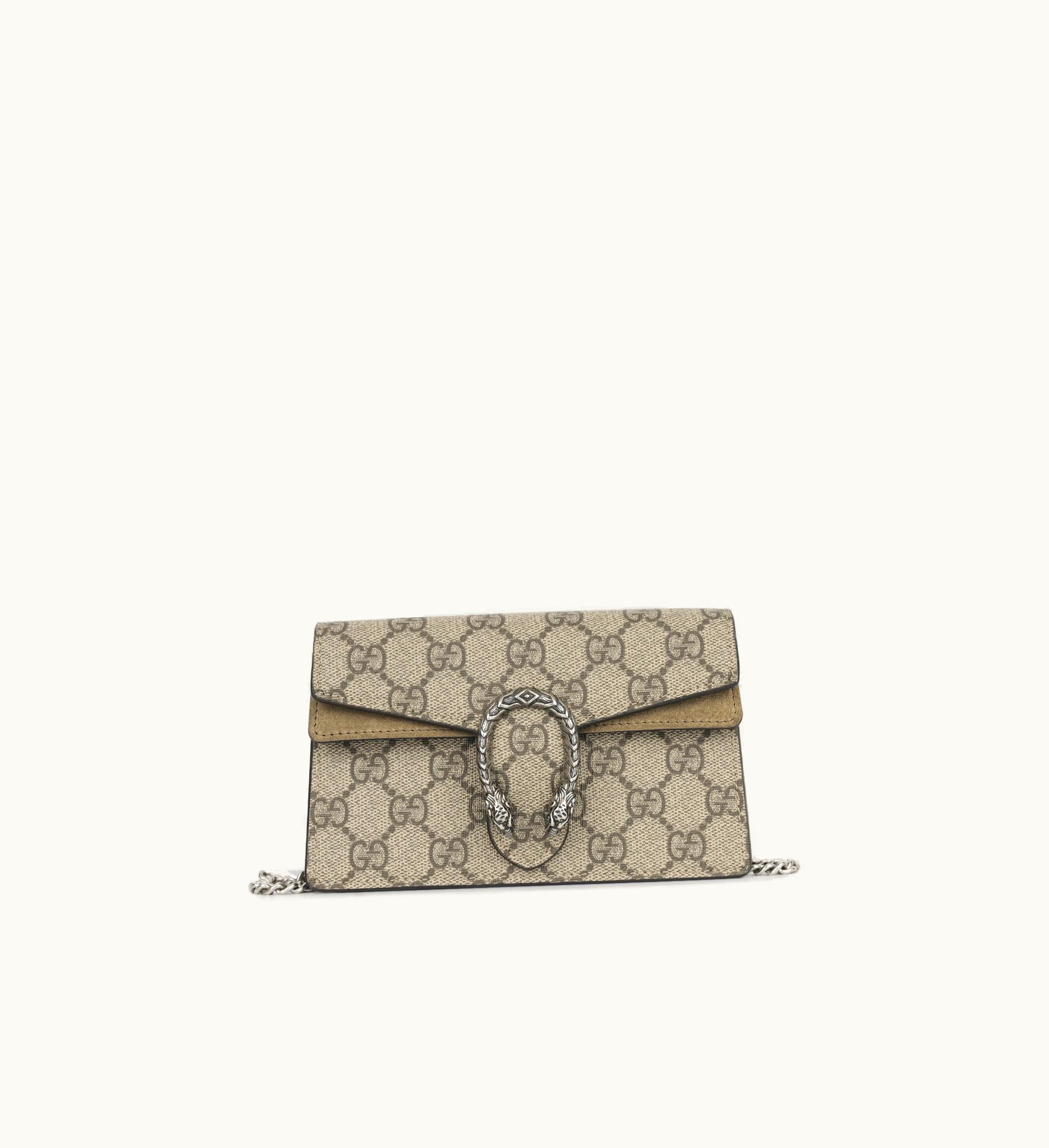 Gucci Gucci Dionysus Shoulder Bag GG Supreme Tiger Clasp Black