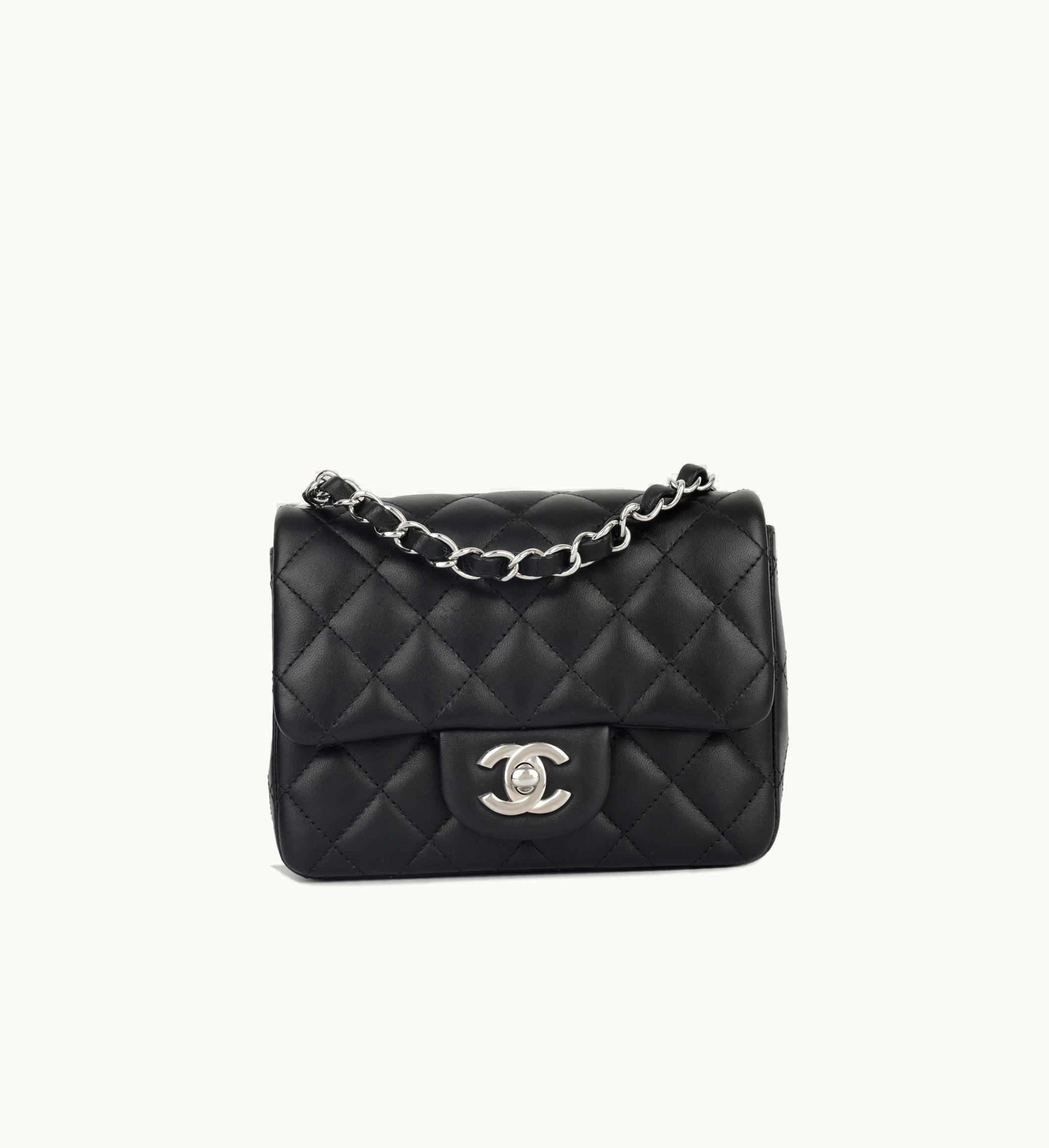 Chanel Chanel Classic Flap Bag - Mini Square Luxury Handbag Aubergine