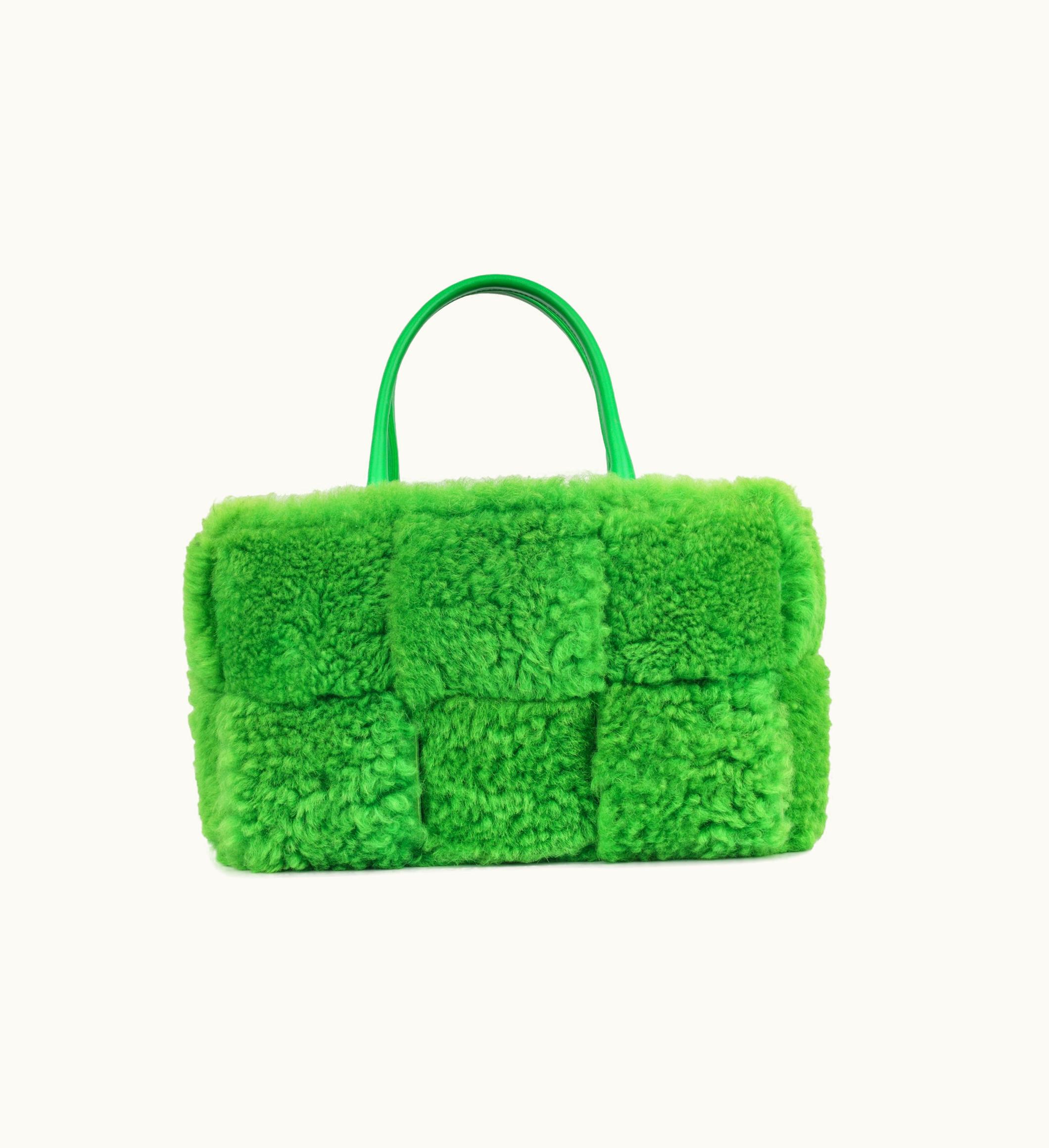 Bottega Veneta Bottega Veneta Small Arco Tote - Green Shearling