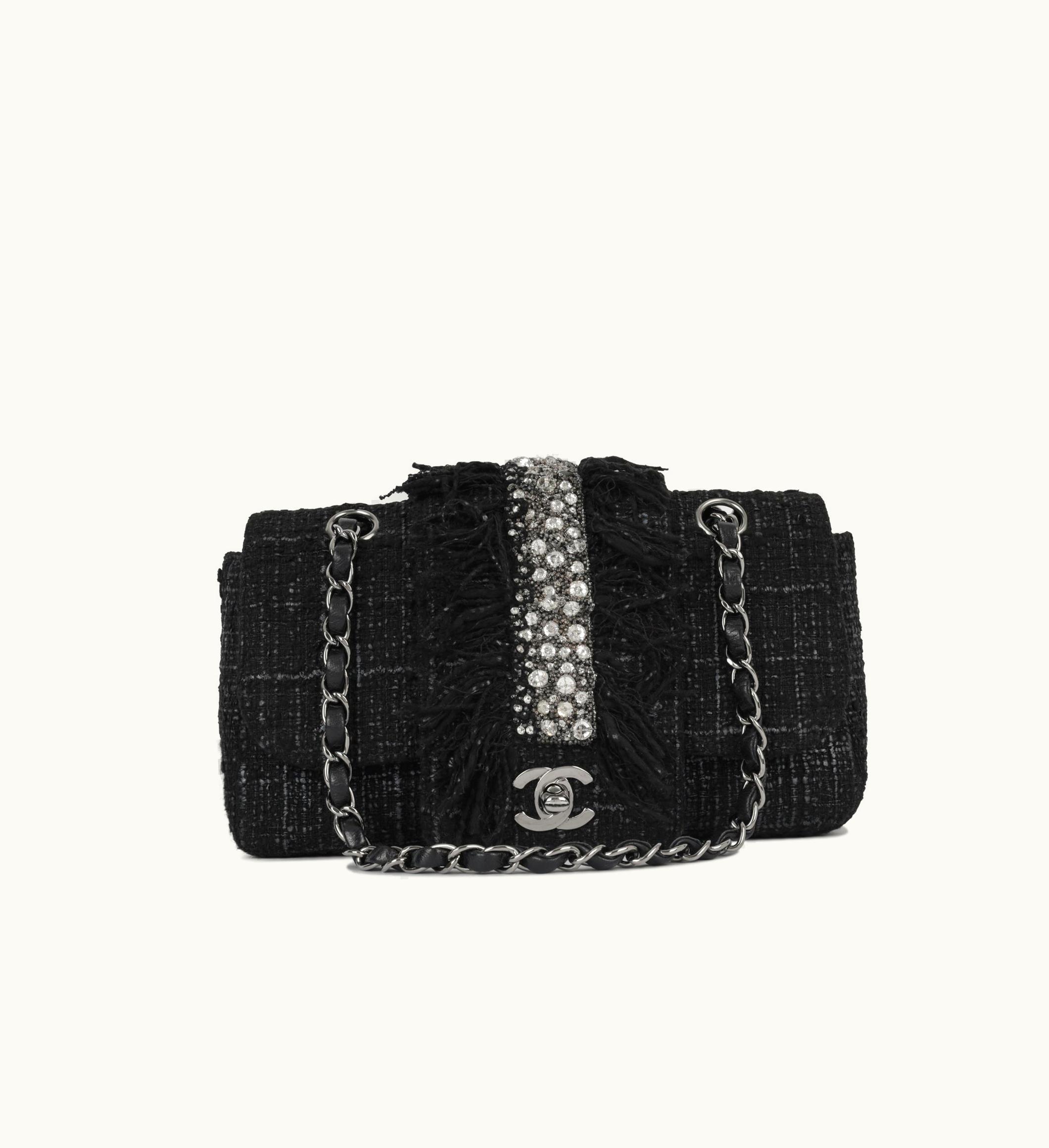 Chanel Chanel 2006 Small Tweed Flap / Crystal Fringe