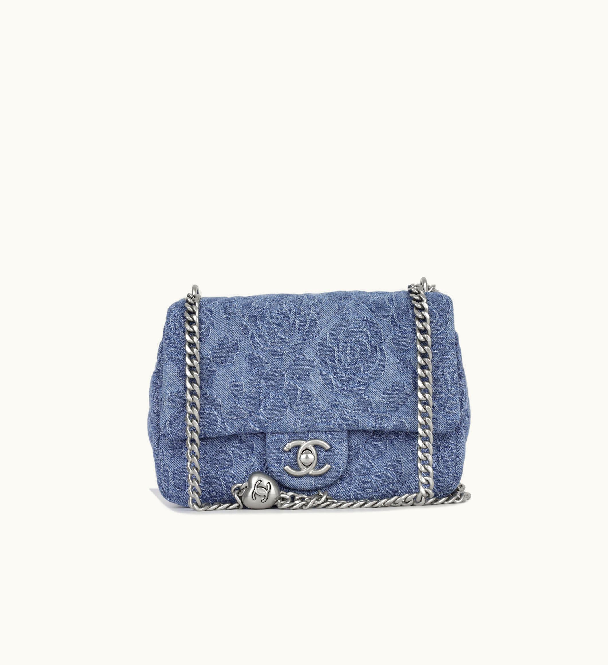 Chanel Chanel Denim Quilted Camellia Flap