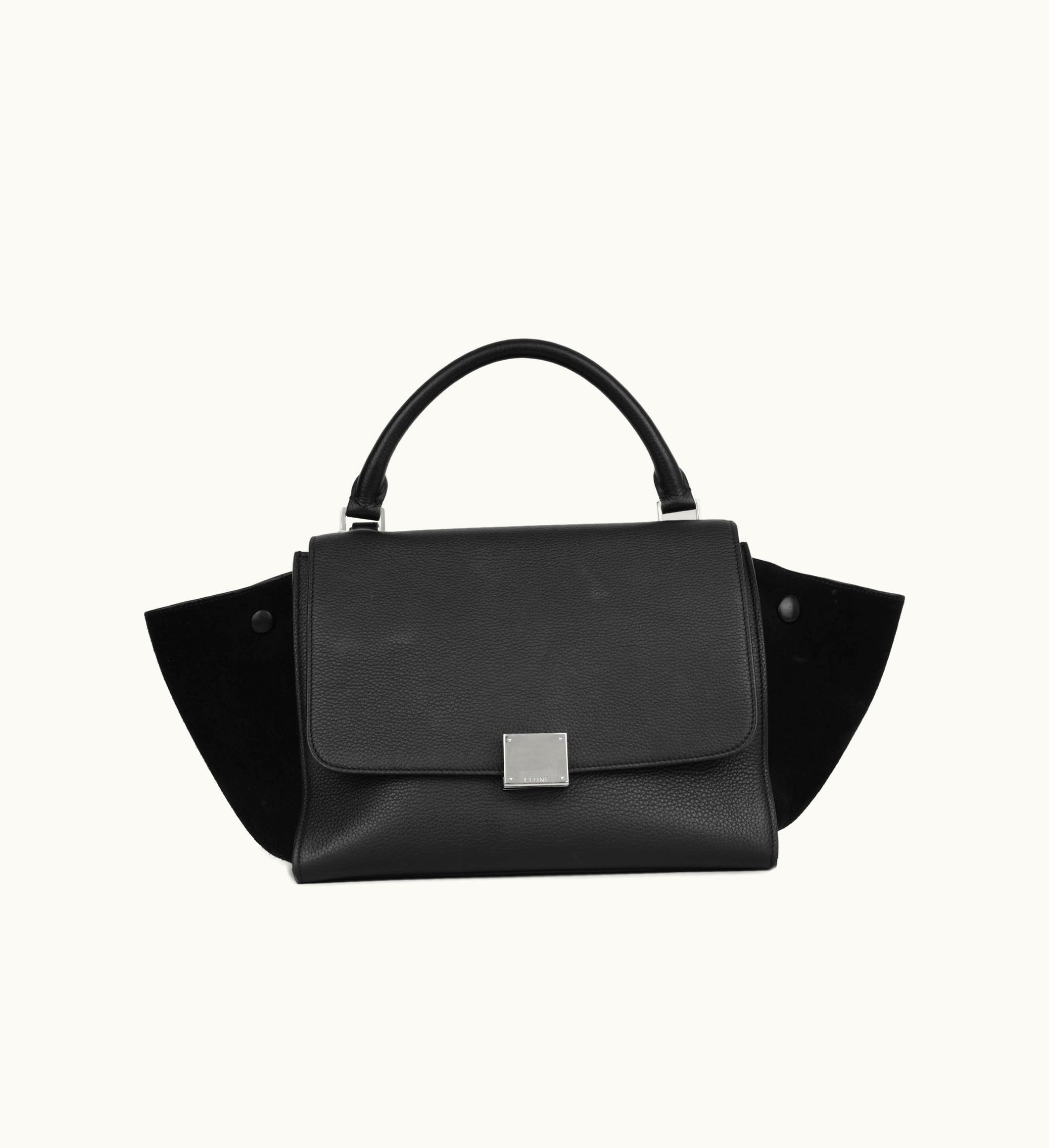 Celine Trapeze Medium Handbag in Black