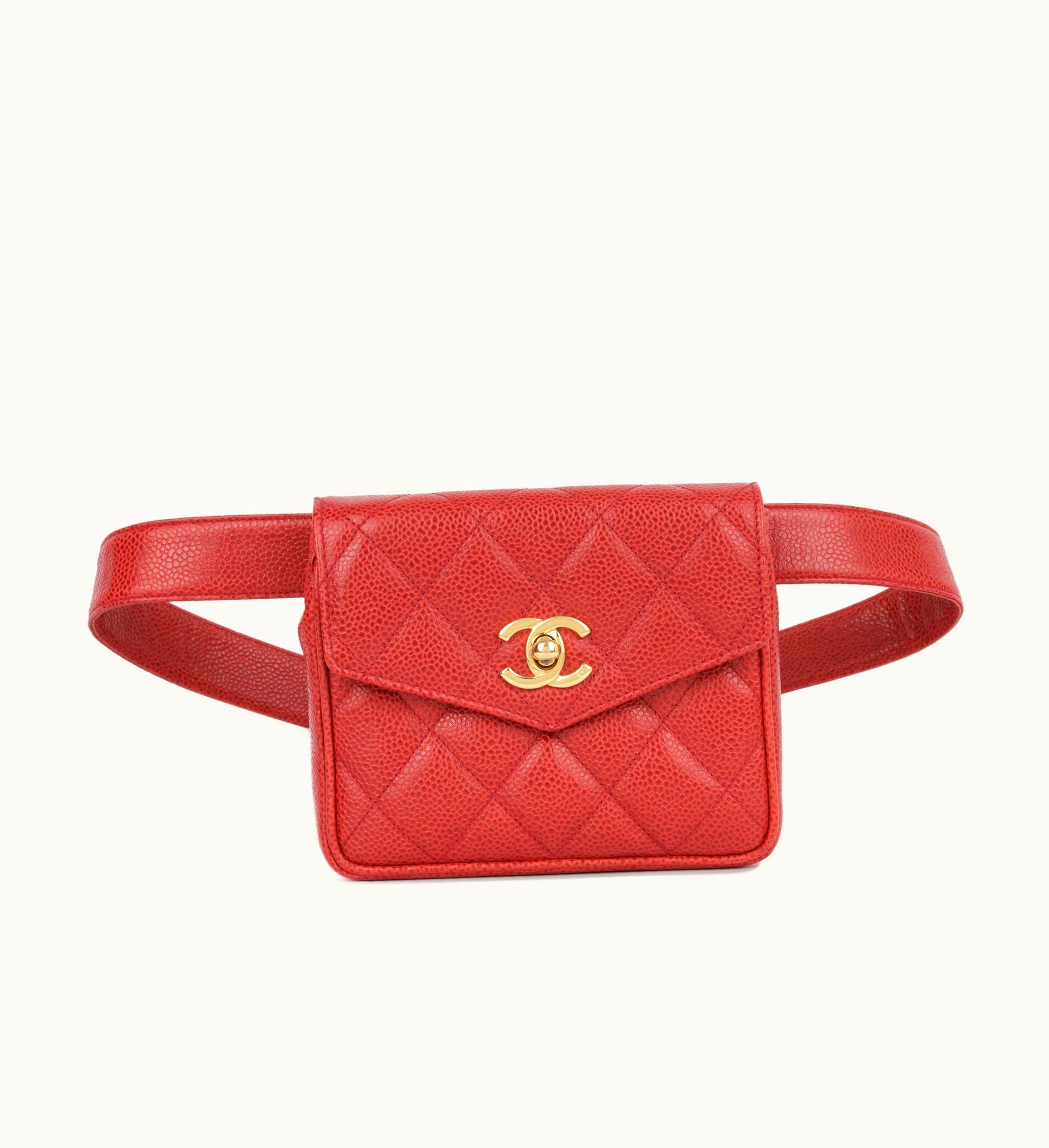 Chanel Chanel Vintage Belt Bag - Red Caviar