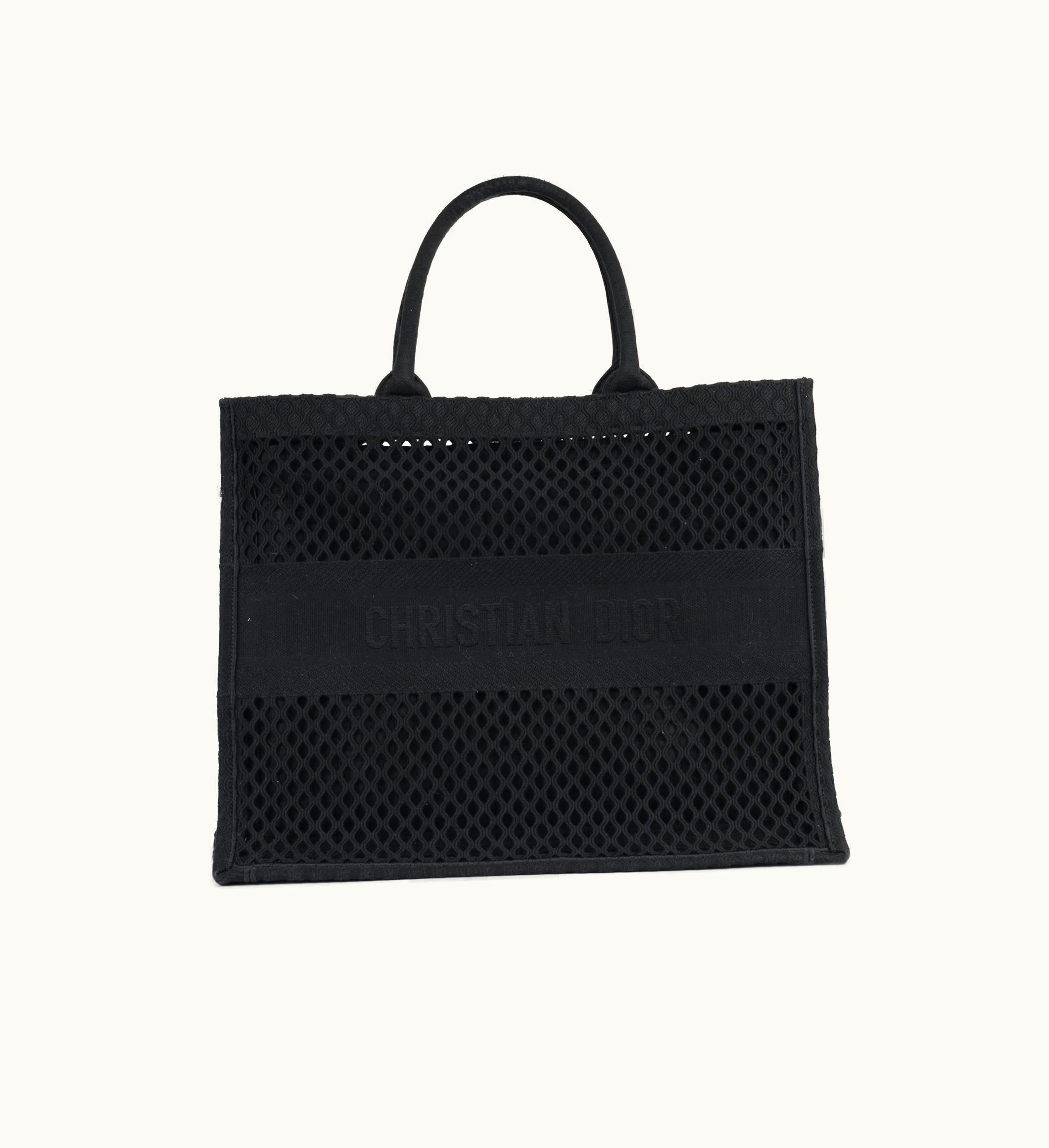 Dior Dior Large Book Tote - Black Mesh