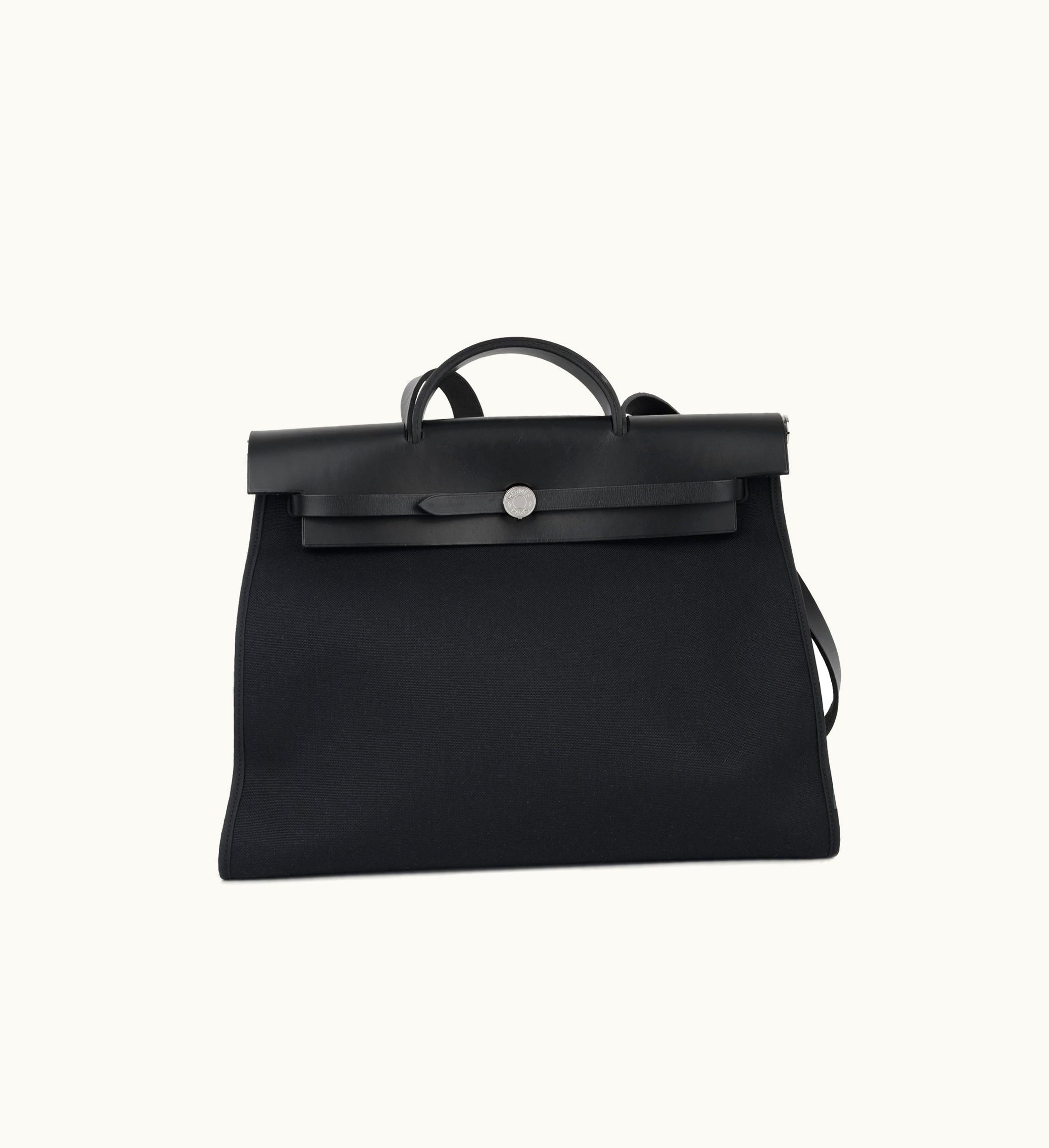Hermès Hermès Herbag 39 - Noir Canvas / Noir Hunter