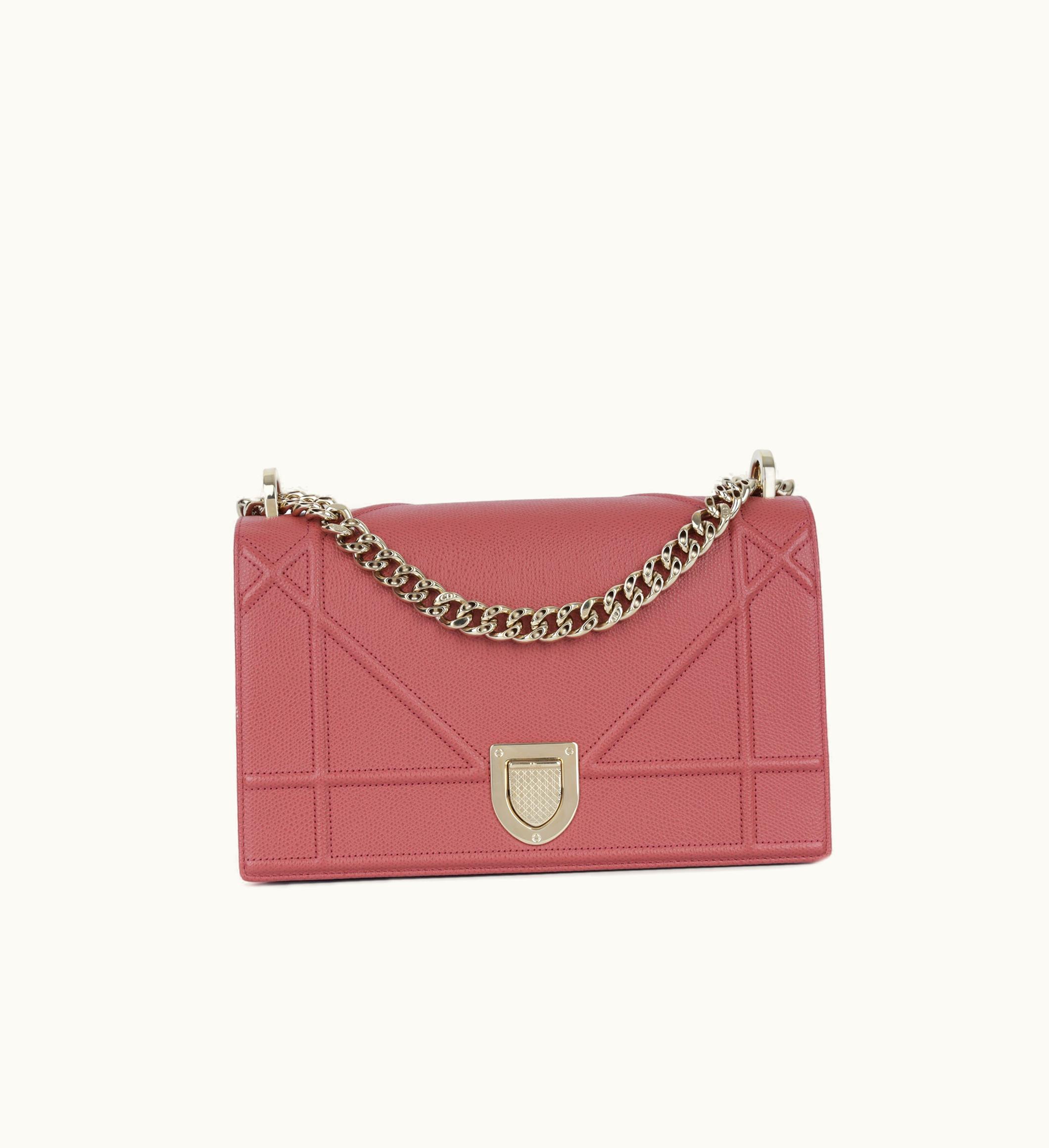 Dior Dior Diorama Luxury Handbag Grained Calfskin Black