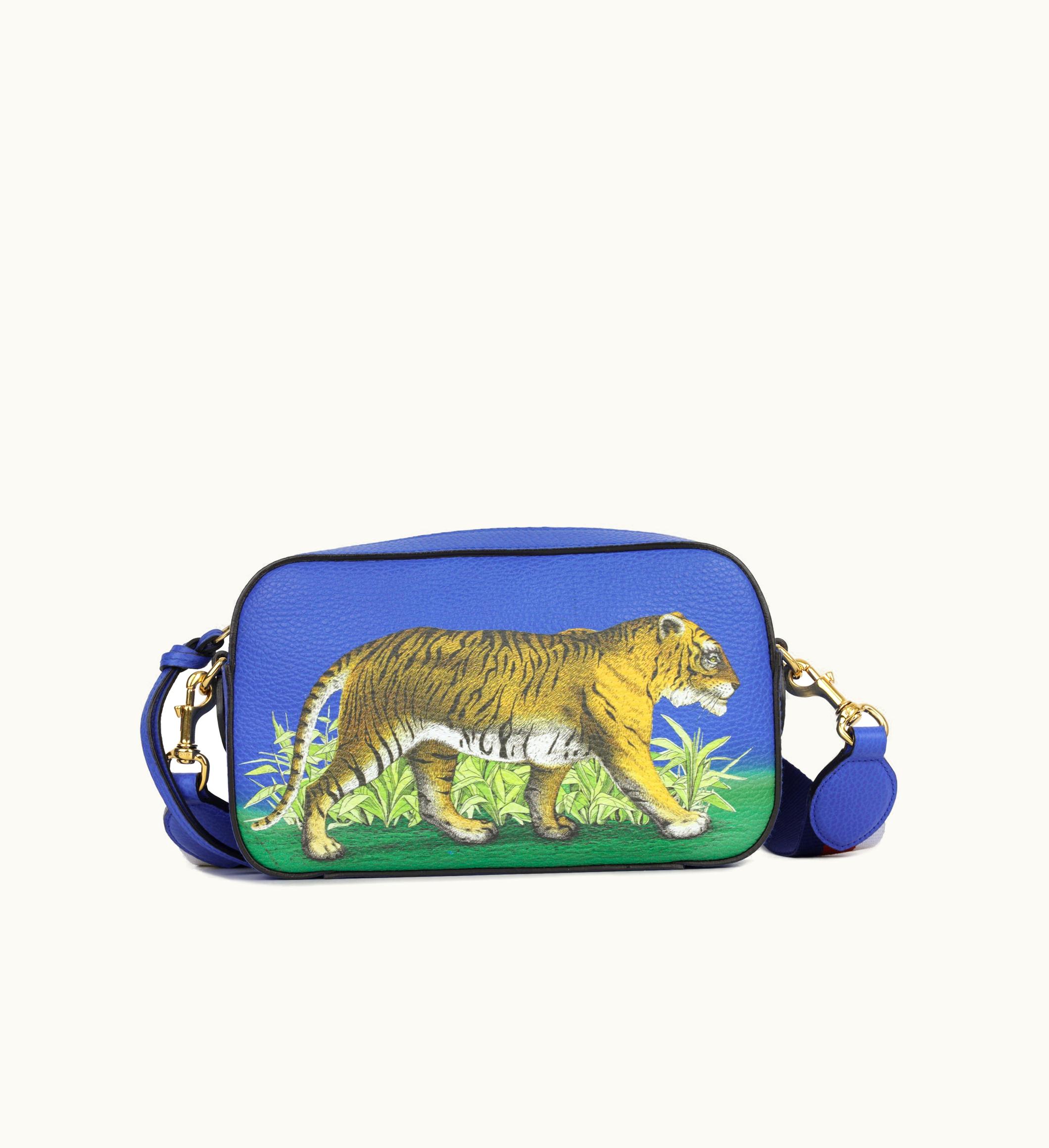 Gucci Gucci Calfskin Sylvie Tiger Print Camera Bag