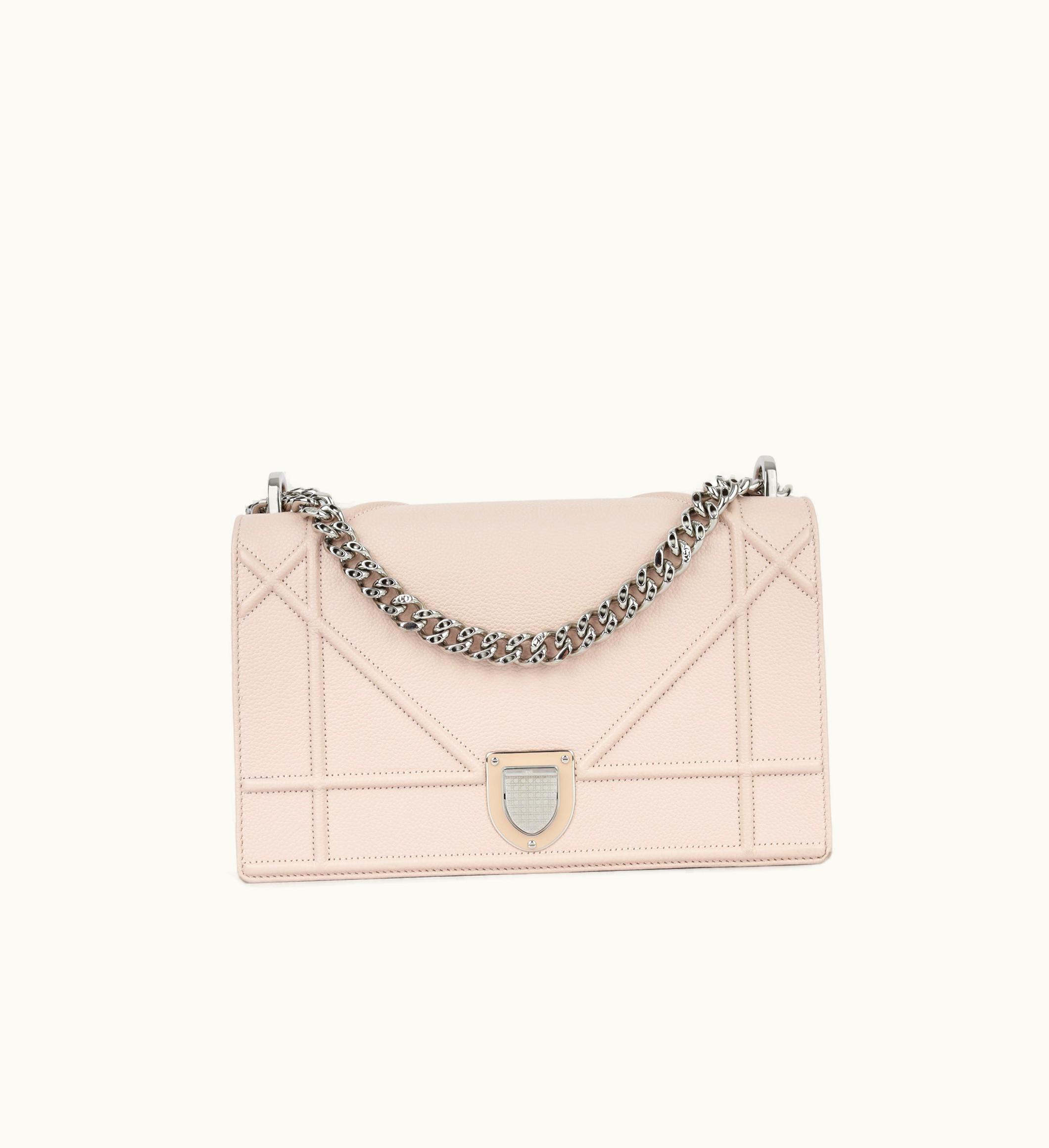 Dior Dior Diorama Medium Handbag Luxe Grained Calfskin Black