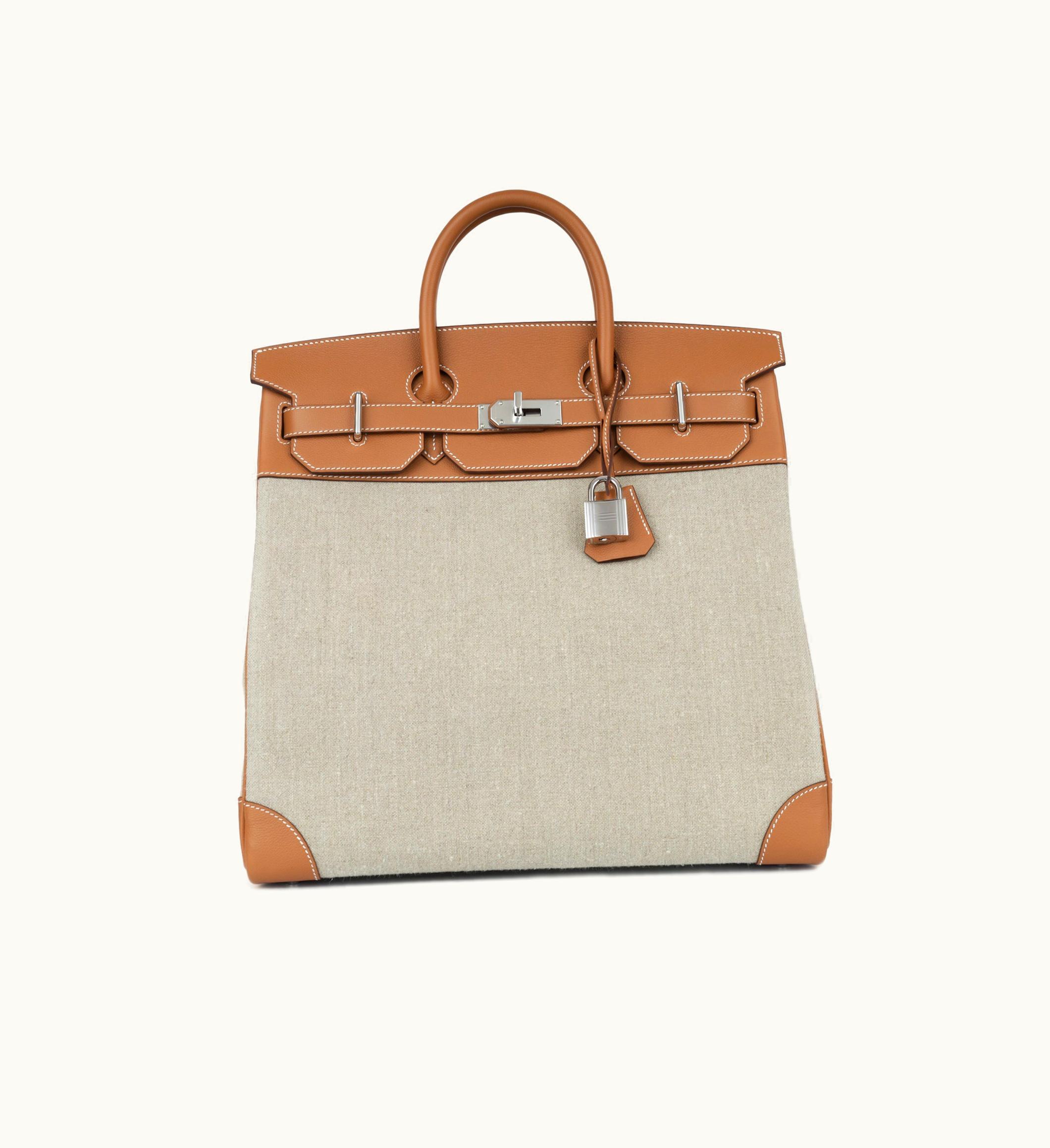 Hermès Hermès Hac 40 - Gold Evercolour/ Ecru Toile