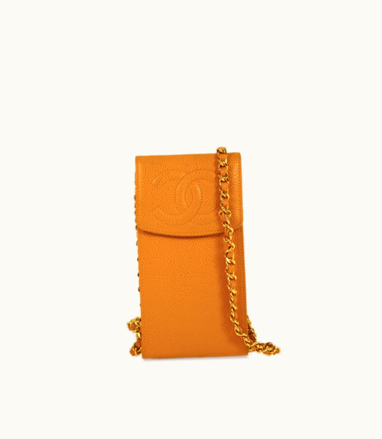 Chanel Chanel 1998 CC Leather-And-Chain Pouch