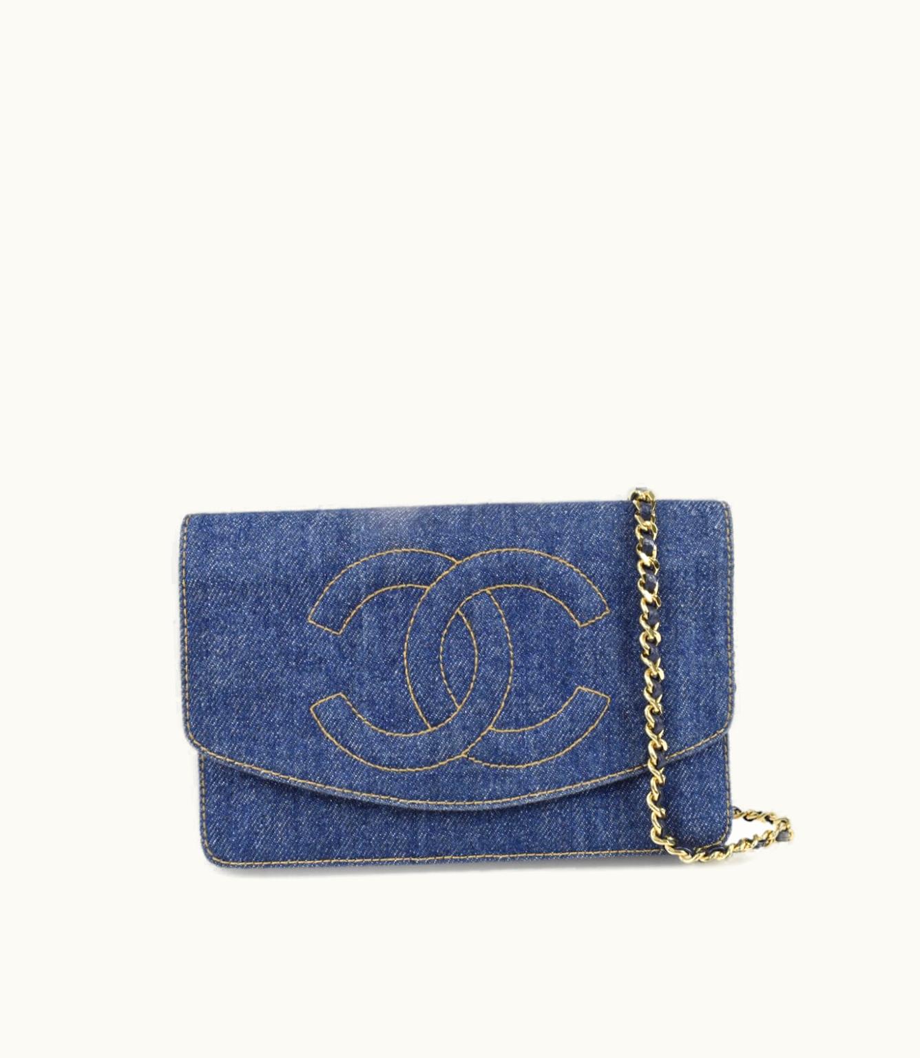 Chanel Chanel 1997 CC Denim Wallet-On-Chain